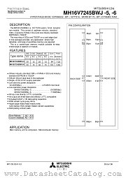MH16V7245BWJ-5 datasheet pdf Mitsubishi Electric Corporation