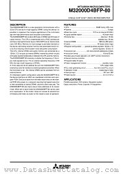 M32000D4BFP-80 datasheet pdf Mitsubishi Electric Corporation