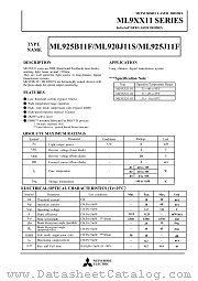 ML9XX11 datasheet pdf Mitsubishi Electric Corporation