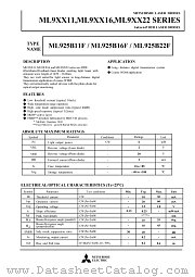 ML9XX11CWDM datasheet pdf Mitsubishi Electric Corporation