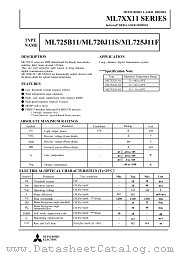 ML7XX11 datasheet pdf Mitsubishi Electric Corporation
