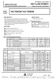 ML7XX28 datasheet pdf Mitsubishi Electric Corporation