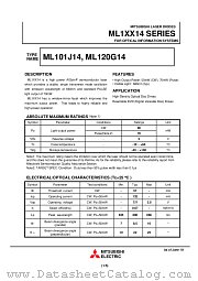 ML1XX14 datasheet pdf Mitsubishi Electric Corporation