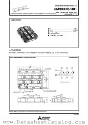 CM900HB-90H datasheet pdf Mitsubishi Electric Corporation