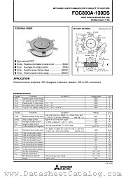 FGC800A-130DS datasheet pdf Mitsubishi Electric Corporation