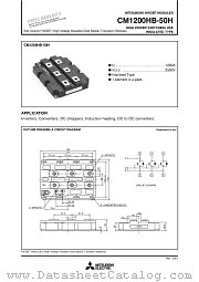 CM1200HB-50H datasheet pdf Mitsubishi Electric Corporation