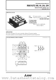 RM75TC-H datasheet pdf Mitsubishi Electric Corporation
