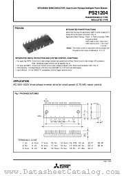 PS21204 datasheet pdf Mitsubishi Electric Corporation