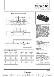 CM75DY-28H datasheet pdf Mitsubishi Electric Corporation