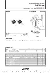 BCR20AM datasheet pdf Mitsubishi Electric Corporation