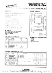 MGFC40V6472A datasheet pdf Mitsubishi Electric Corporation