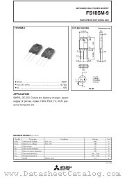 FS10SM-9 datasheet pdf Mitsubishi Electric Corporation