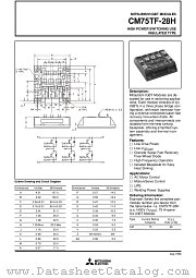 CM75TF-28H datasheet pdf Mitsubishi Electric Corporation