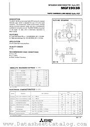 MGF1903B datasheet pdf Mitsubishi Electric Corporation