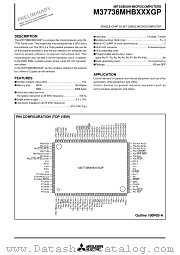 M37736MHBXXXGP datasheet pdf Mitsubishi Electric Corporation