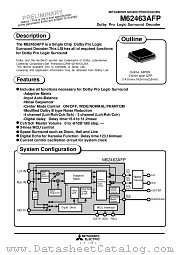 M62463AFP datasheet pdf Mitsubishi Electric Corporation