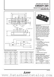 CM50DY-28H datasheet pdf Mitsubishi Electric Corporation
