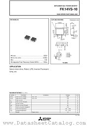 FK14VS-10 datasheet pdf Mitsubishi Electric Corporation