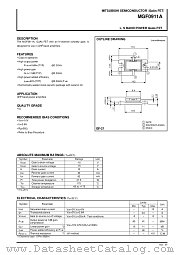 MGF0911A datasheet pdf Mitsubishi Electric Corporation