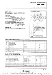 2SC3241 datasheet pdf Mitsubishi Electric Corporation