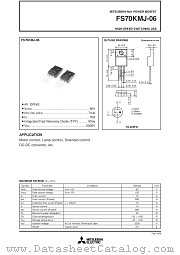FS70KMJ-06 datasheet pdf Mitsubishi Electric Corporation