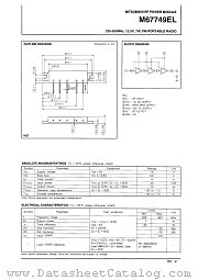 M67749EL datasheet pdf Mitsubishi Electric Corporation