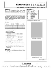 M5M417400CJ-5S datasheet pdf Mitsubishi Electric Corporation