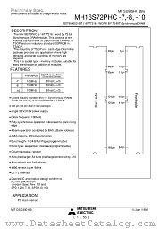 MH16S72PHC-8 datasheet pdf Mitsubishi Electric Corporation