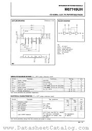 M67749UH datasheet pdf Mitsubishi Electric Corporation