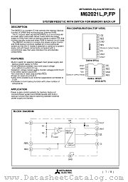M62021L datasheet pdf Mitsubishi Electric Corporation