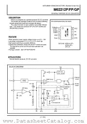 M62212P datasheet pdf Mitsubishi Electric Corporation