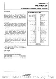 M52038ASP datasheet pdf Mitsubishi Electric Corporation