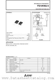 FS10KMJ-3 datasheet pdf Mitsubishi Electric Corporation