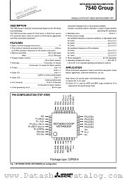 M37540M4T-XXXFP datasheet pdf Mitsubishi Electric Corporation