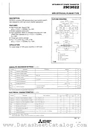 2SC3022 datasheet pdf Mitsubishi Electric Corporation