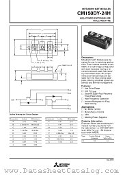 CM150DY-24H datasheet pdf Mitsubishi Electric Corporation