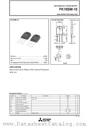 FK10SM-12 datasheet pdf Mitsubishi Electric Corporation