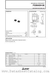 FS30ASH-06 datasheet pdf Mitsubishi Electric Corporation