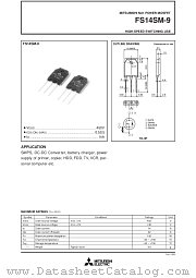 FS14SM-9 datasheet pdf Mitsubishi Electric Corporation