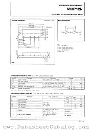 M68712N datasheet pdf Mitsubishi Electric Corporation