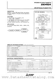 2SC4524 datasheet pdf Mitsubishi Electric Corporation