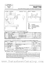 M68779H datasheet pdf Mitsubishi Electric Corporation