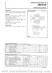 2SC5125 datasheet pdf Mitsubishi Electric Corporation