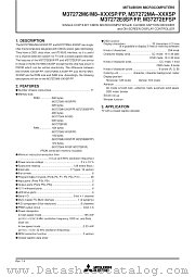 M37272MA-XXXSP datasheet pdf Mitsubishi Electric Corporation