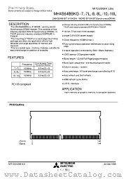 MH4S64BBKG-8 datasheet pdf Mitsubishi Electric Corporation
