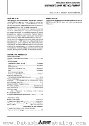 M37902FCMHP datasheet pdf Mitsubishi Electric Corporation