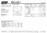 MA1100-1 datasheet pdf Mitsubishi Electric Corporation
