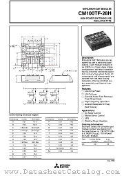 CM100TF-28H datasheet pdf Mitsubishi Electric Corporation