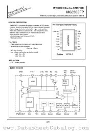 M62502FP datasheet pdf Mitsubishi Electric Corporation