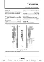 M37536M4-XXXSP datasheet pdf Mitsubishi Electric Corporation